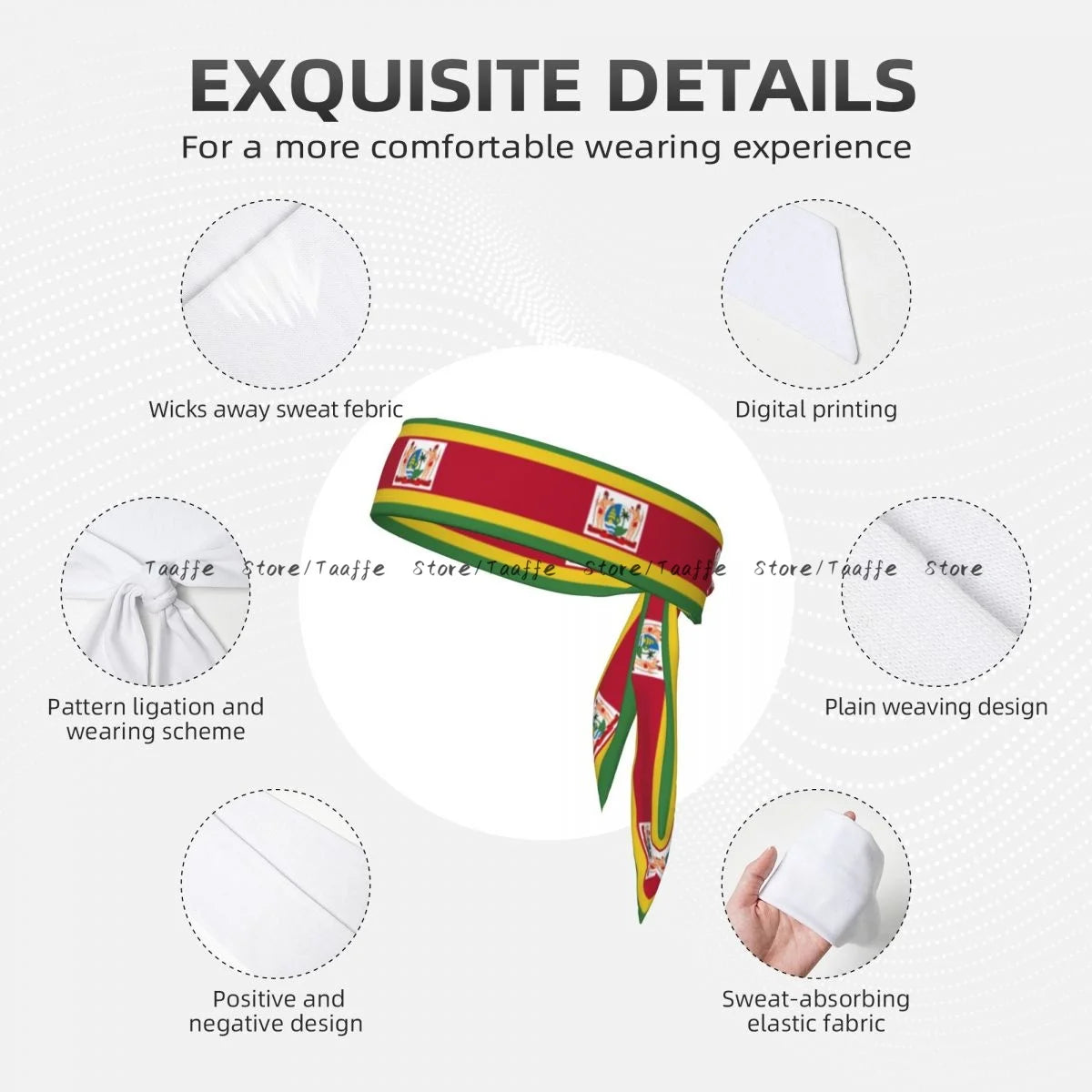 Sweatband Bandanas Flag Of Suriname Hairband Head Tie Sports Headband Hair Accessories