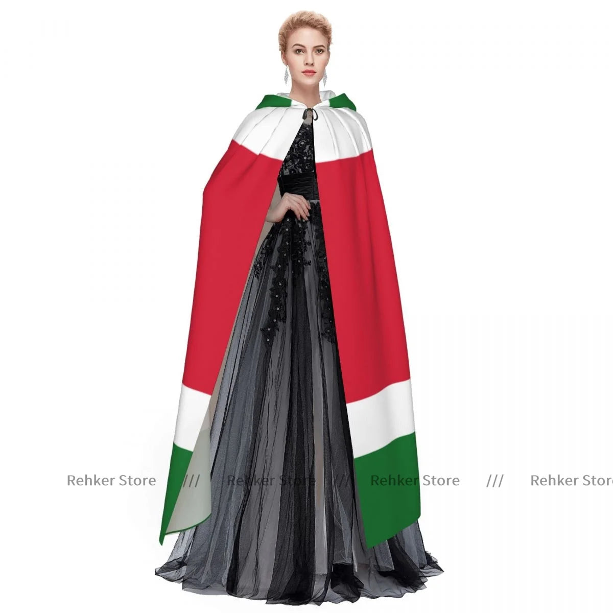 Flag Of Suriname Hooded Cloak Capes Long Robes Jackets Coat Carnival