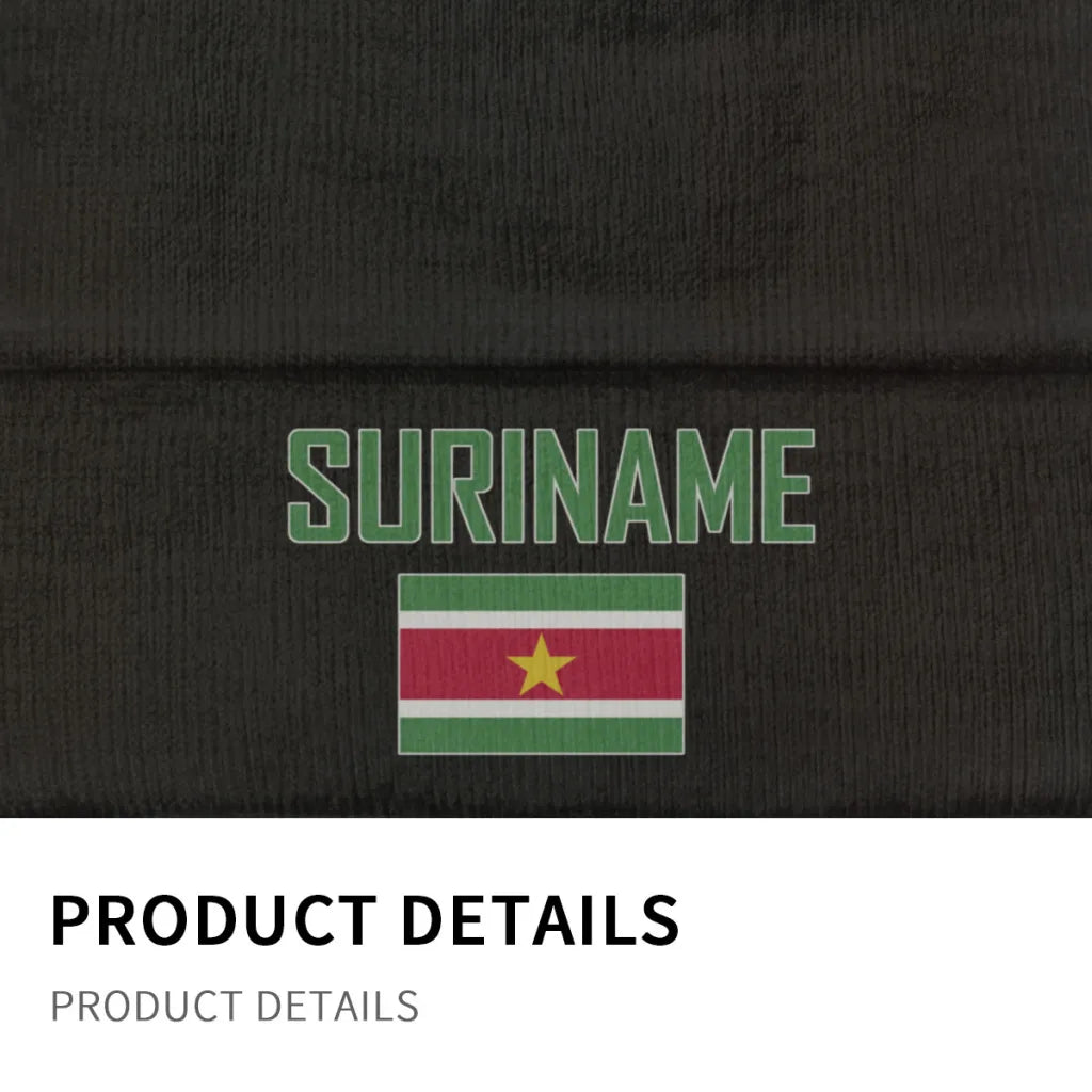 Suriname Country Flag Top Print Men Women Unisex Knitted Hat Winter Autumn Beanie Cap Warm Bonnet