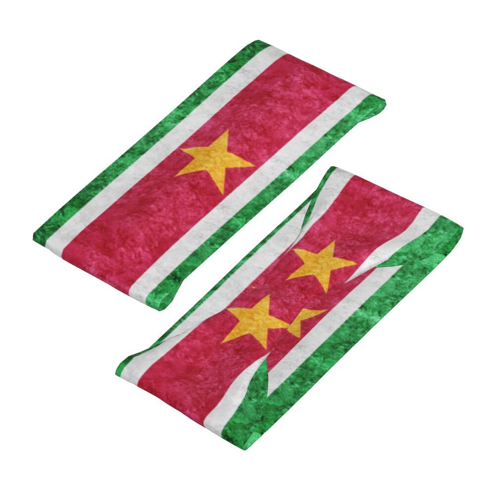 Sports Headband Suriname Flag Grunge Running Fitness Sweatband Absorbent Cycling Jog Hair Bandage