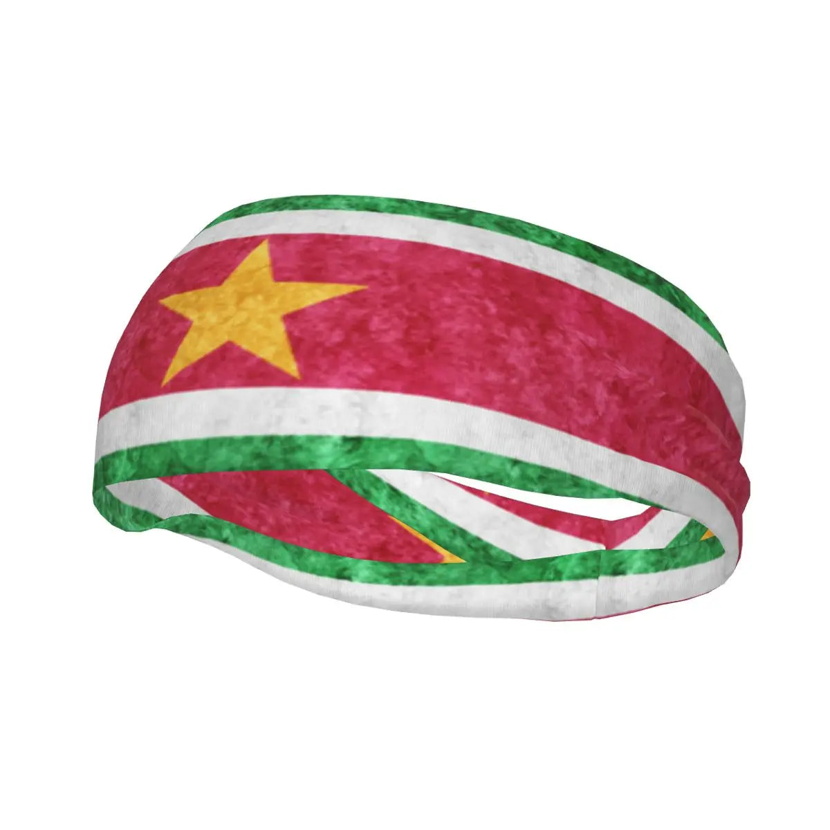 Sports Headband Suriname Flag Grunge Running Fitness Sweatband Absorbent Cycling Jog Hair Bandage