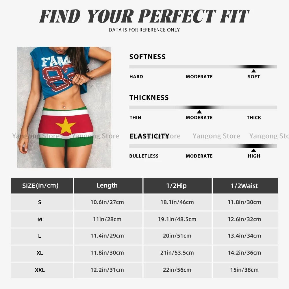 Women Yoga Shorts Flag Of Suriname Workout Shorts Fitness quick-dry Ladies Yoga Gym Running Short Pants Sportswear