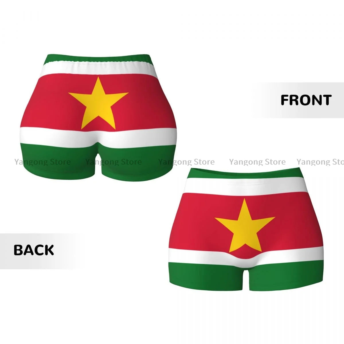 Women Yoga Shorts Flag Of Suriname Workout Shorts Fitness quick-dry Ladies Yoga Gym Running Short Pants Sportswear