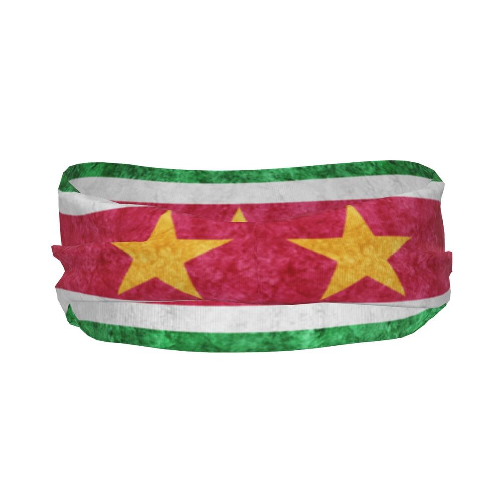 Sports Headband Suriname Flag Grunge Running Fitness Sweatband Absorbent Cycling Jog Hair Bandage